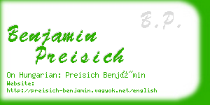 benjamin preisich business card